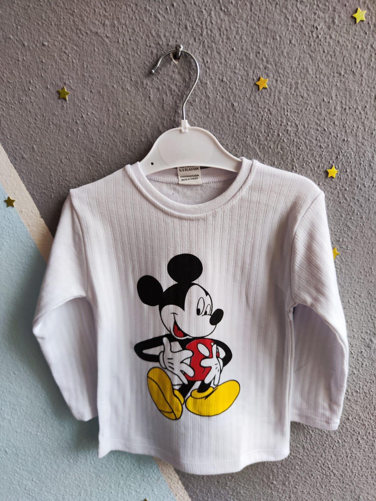 Mickey Baskılı Üçlü Erkek Takım -Turuncu