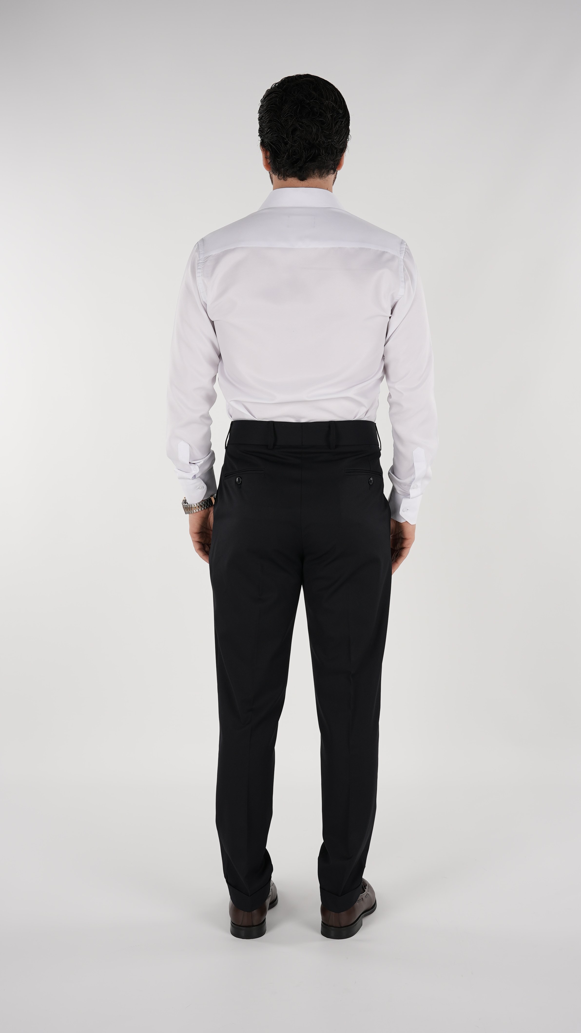 Erkek Slim Fit İtalyan Stil Piliseli Likralı Kanvas Pantolon-Koyu Lacivert