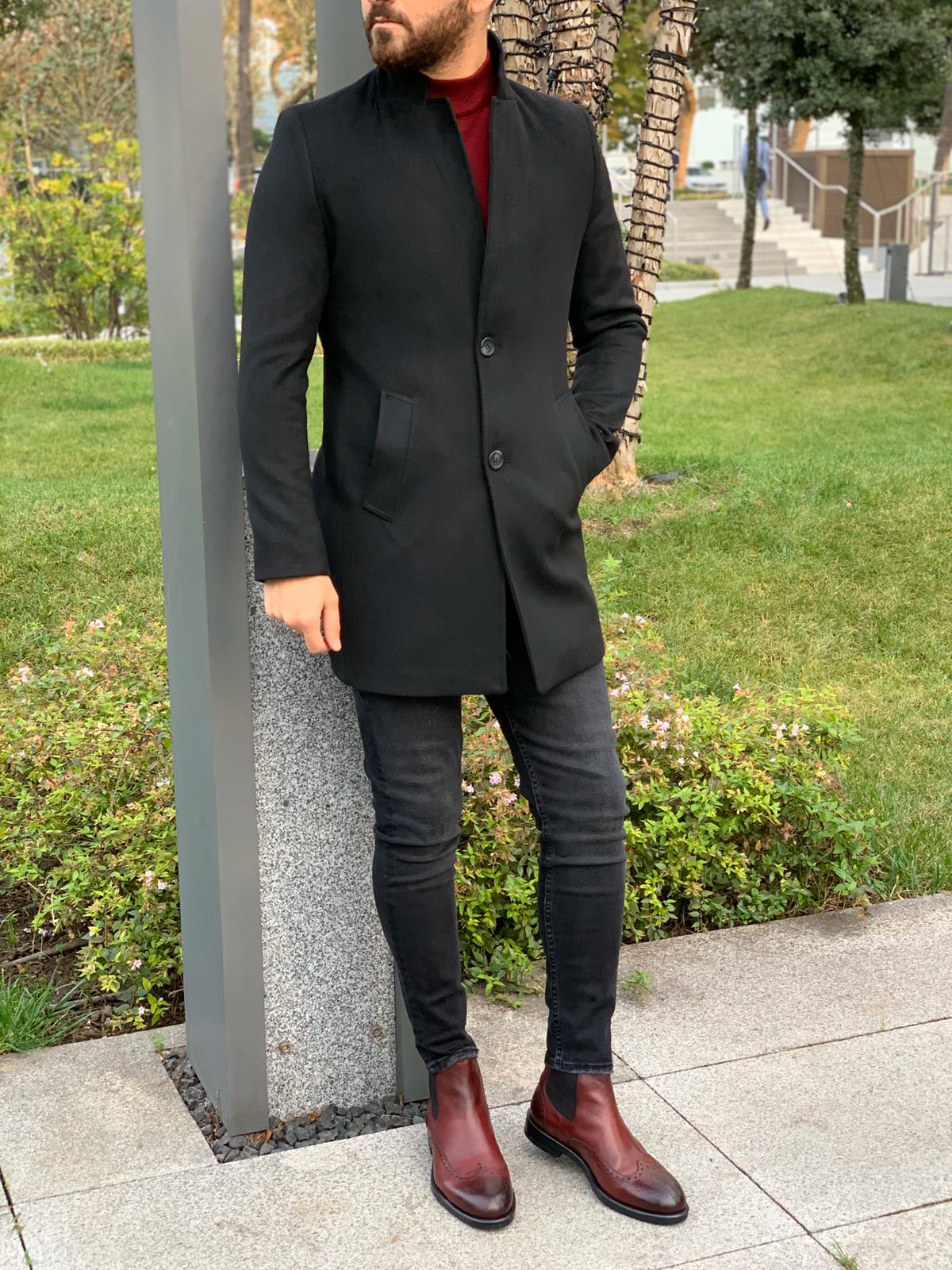 Hakim Yaka Kaşe - Siyah