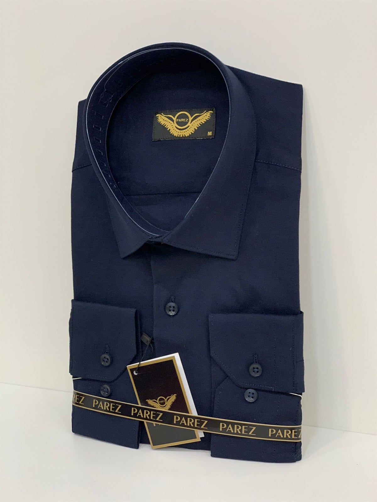 İtalyan Yaka Slim Fit Gömlek - Lacivert