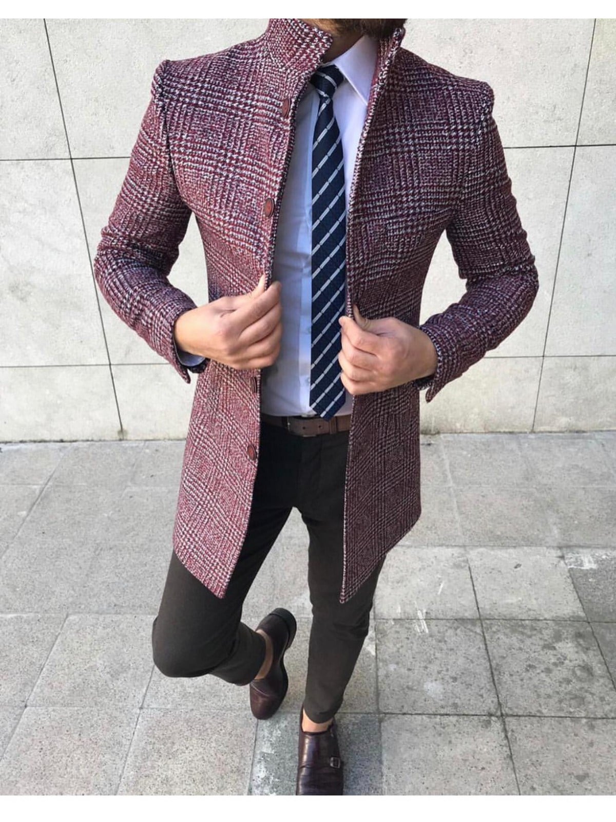 Örgü  Kaban - Bordo