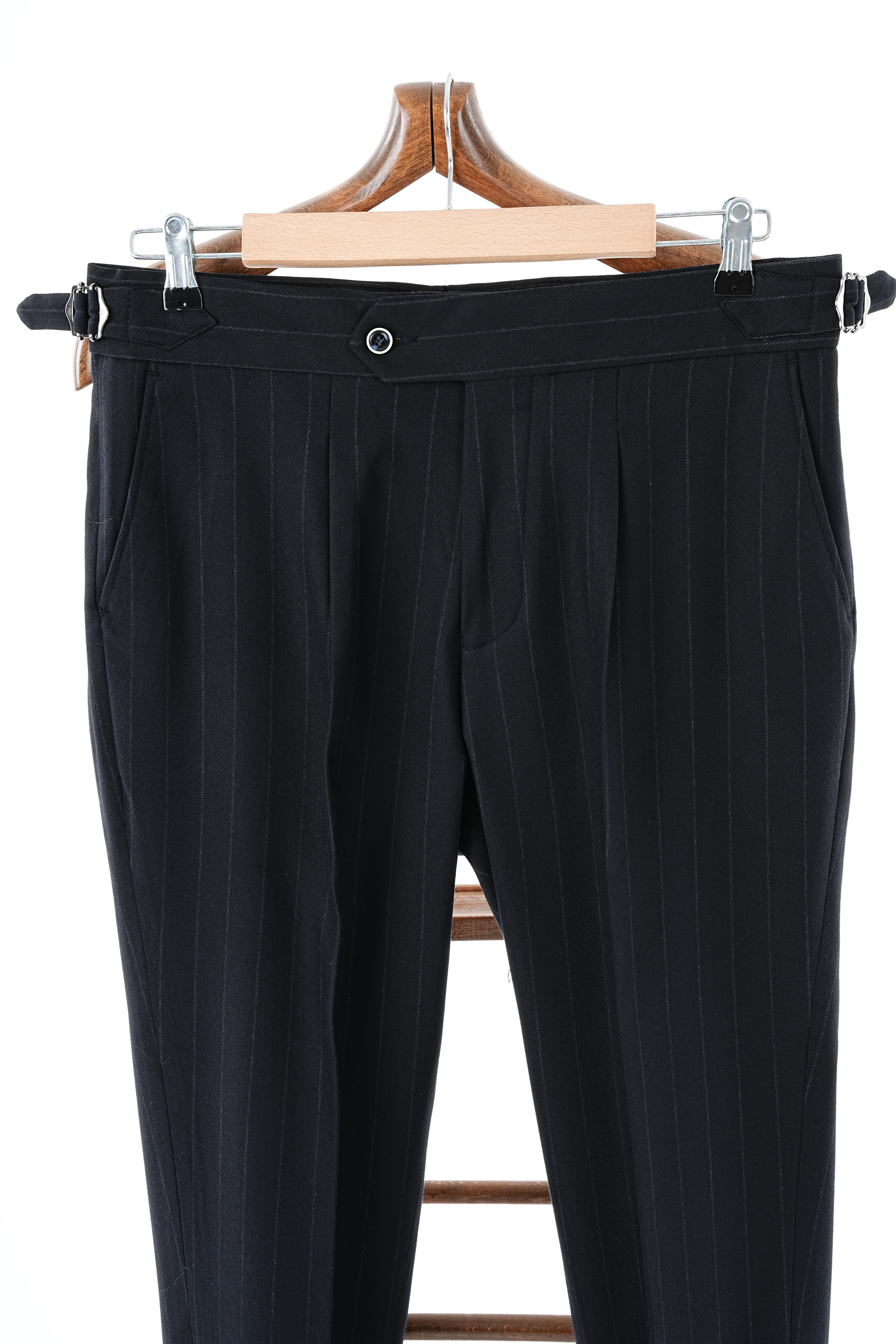 Premium Erkek  Kruvaze Takım Elbise Slim Fit İtalyan Stil Punto Dikişli Ceket Pantolon-Lacivert
