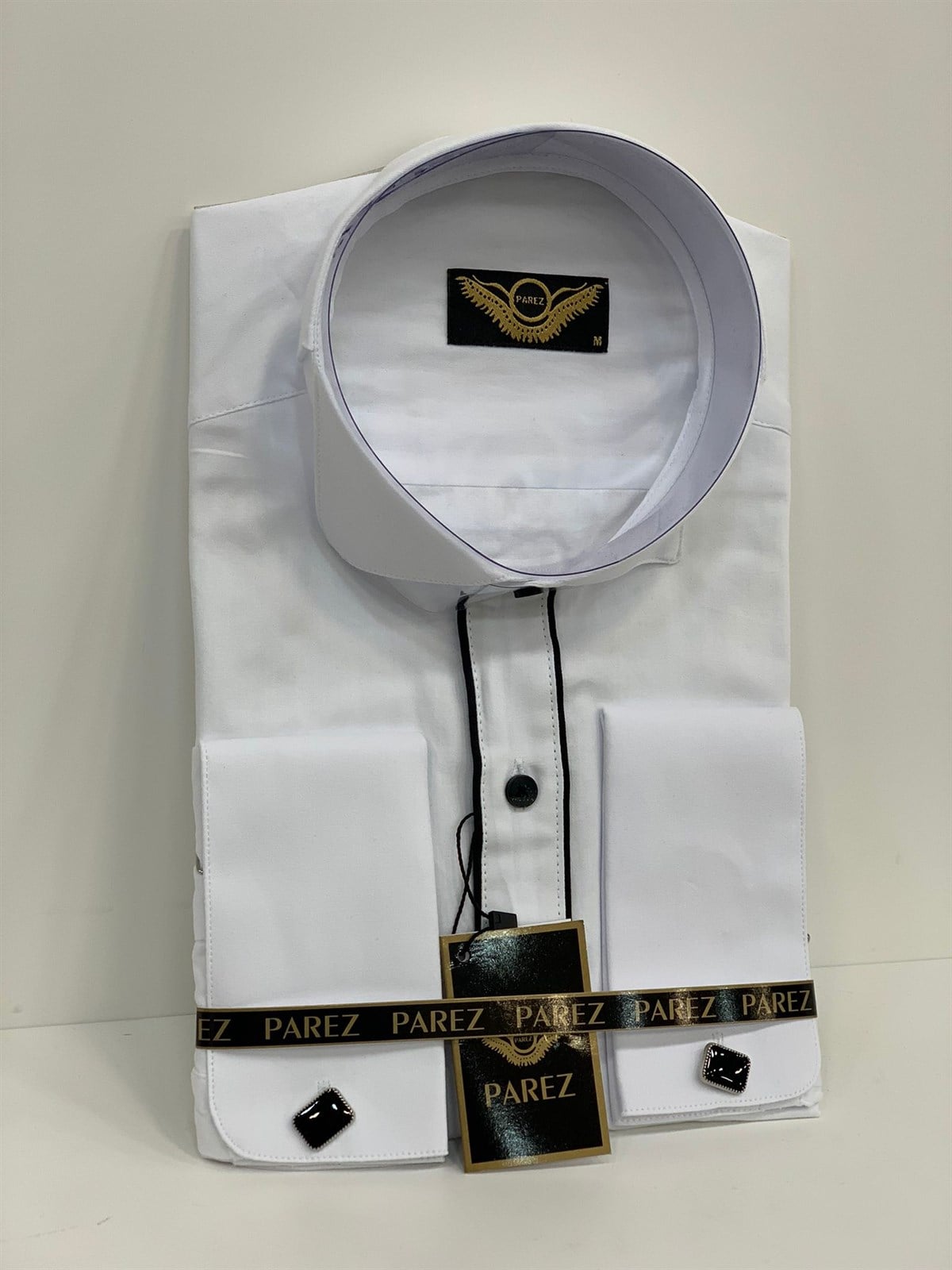 Slim Fit Damatlık Gömlek - Beyaz