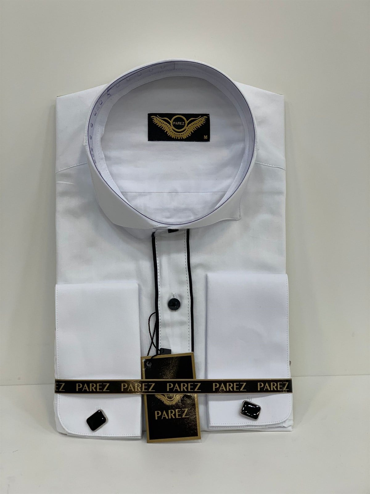 Slim Fit Damatlık Gömlek - Beyaz