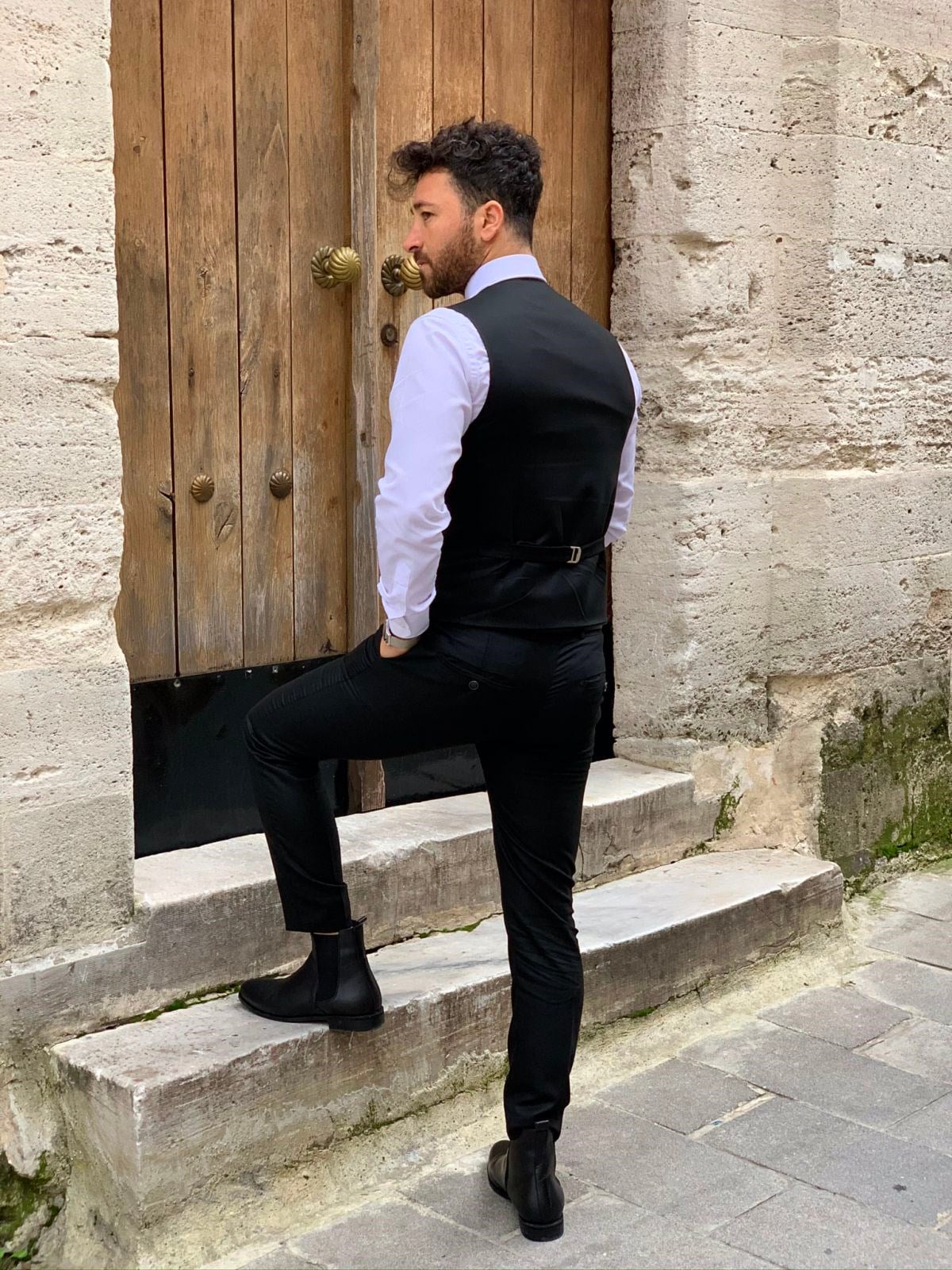 Slim Fit Yelek - Siyah