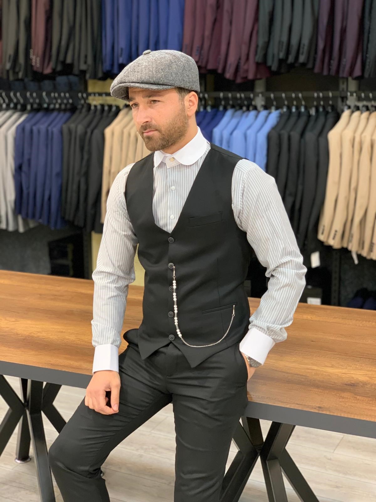 Slimfit Bebe Yaka Gömlek - Gri