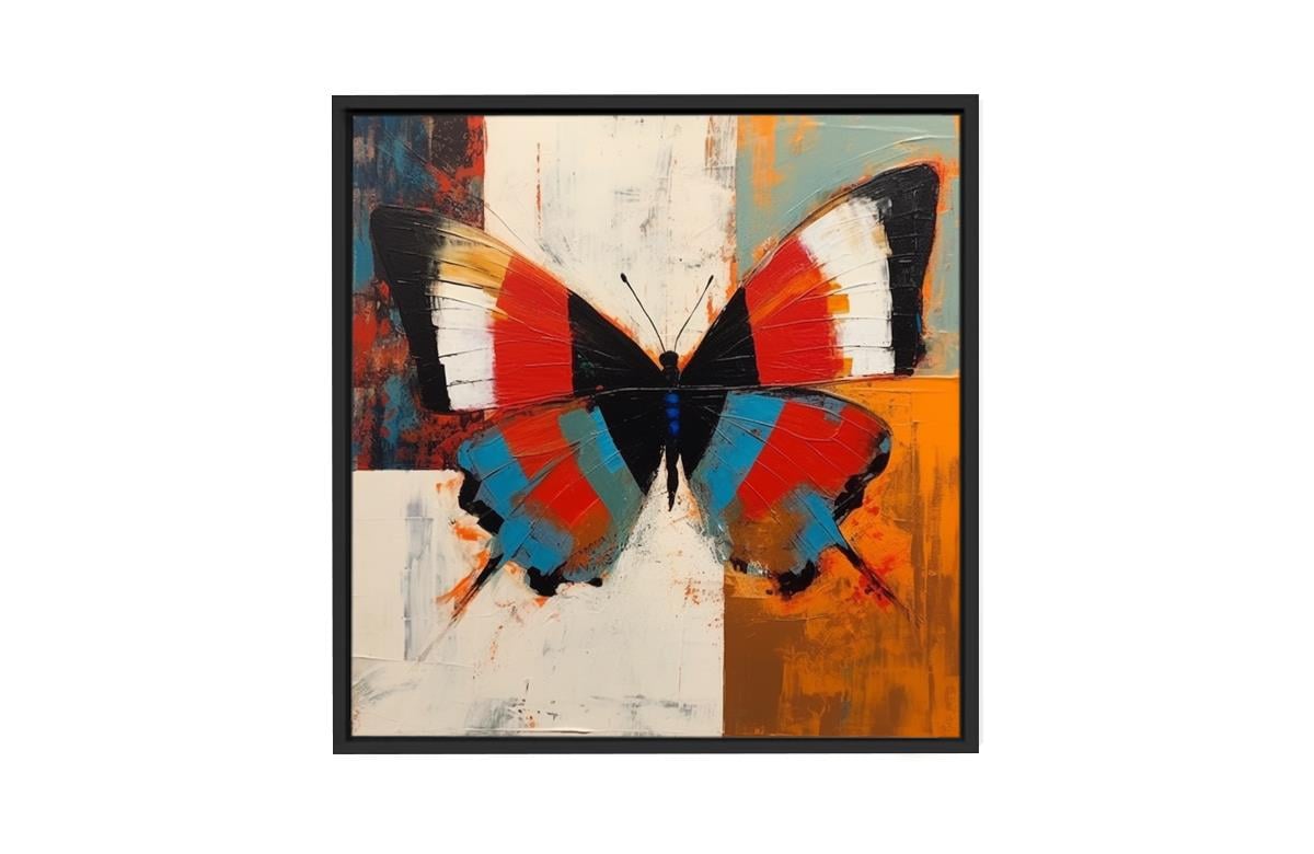  Yağlı Boya Dokulu Tablo Butterfly 434