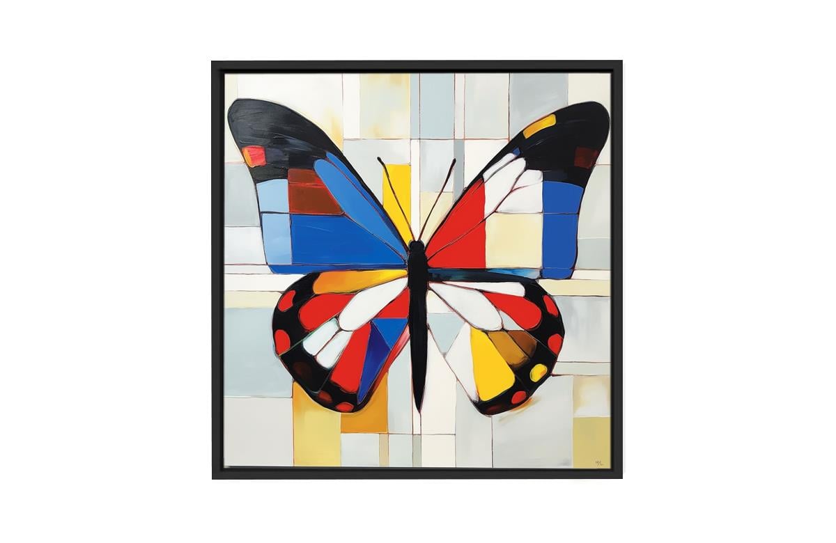  Yağlı Boya Dokulu Tablo Butterfly 435