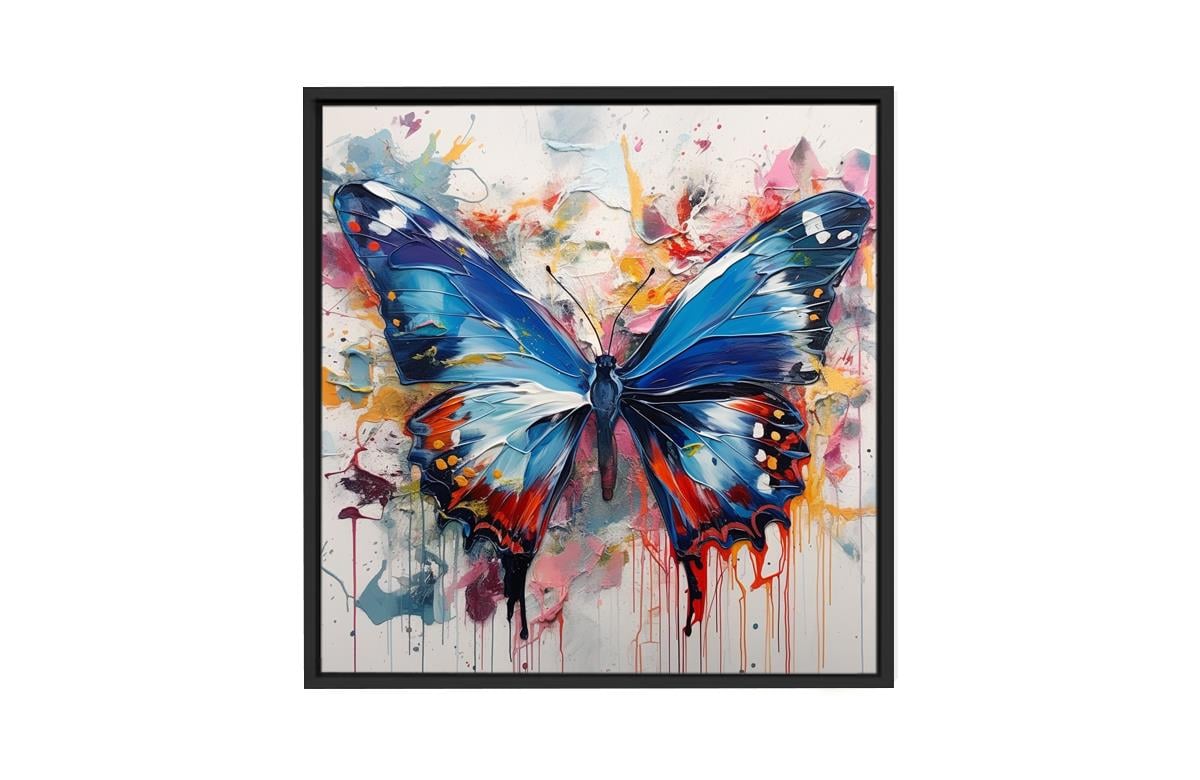  Yağlı Boya Dokulu Tablo Butterfly 436