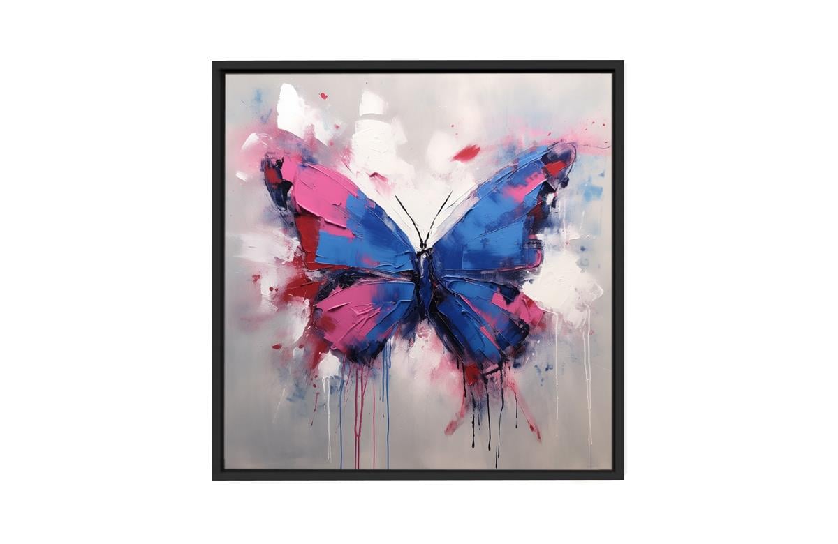  Yağlı Boya Dokulu Tablo Butterfly 438