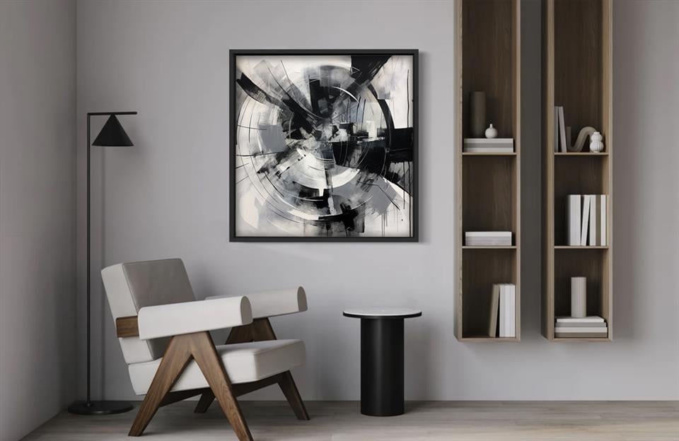 Ahşap Traverten Dokulu Tablo 314