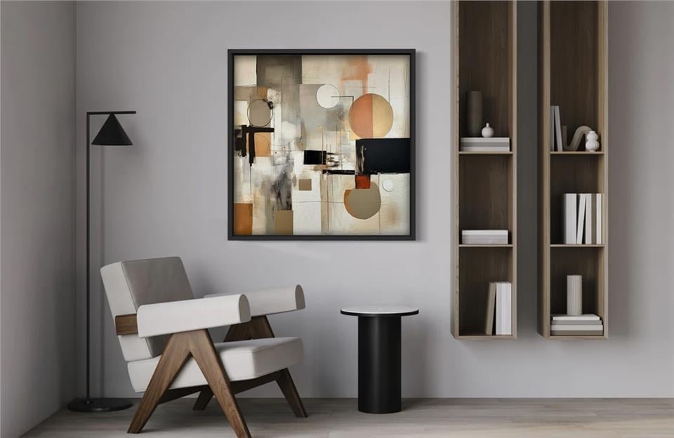 Ahşap Traverten Dokulu Tablo Abstract 311