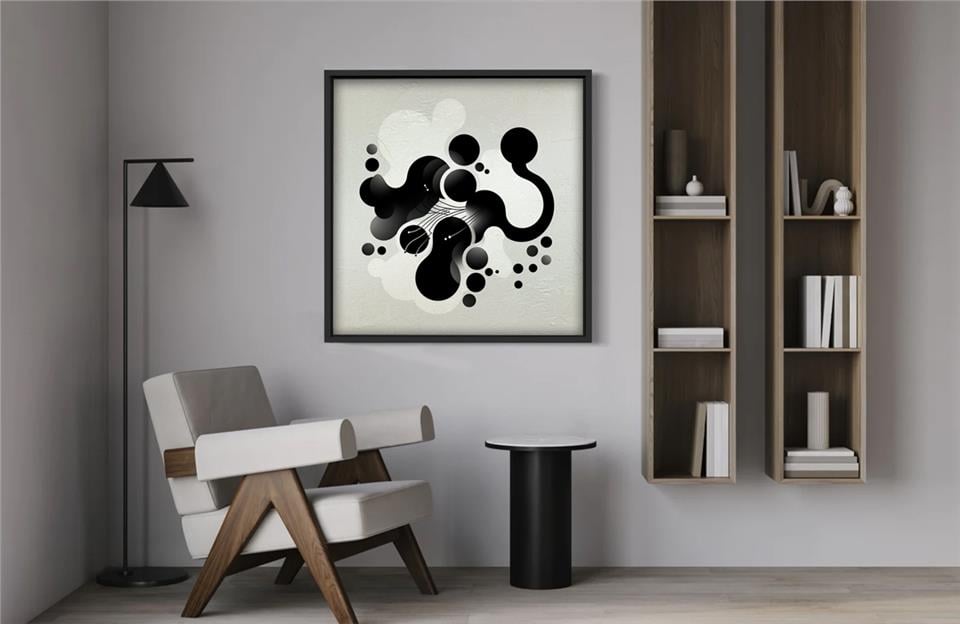 Ahşap Traverten Dokulu Tablo Octopus 216