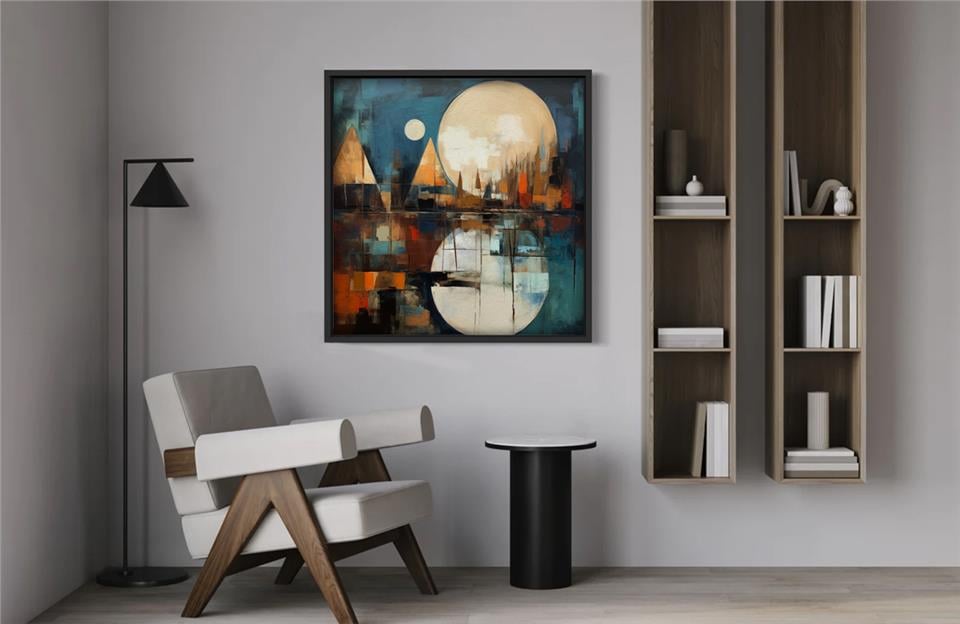 Ahşap Traverten Dokulu Tablo Sun 344