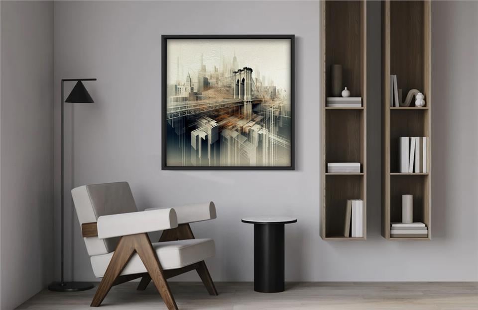 Ahşap Traverten Dokulu Tablo Urban 209