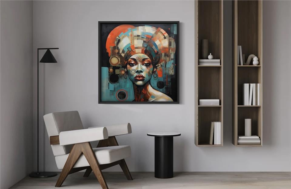 Ahşap Yağlı Boya Dokulu Tablo Africa 457