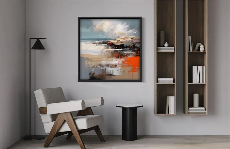 Ahşap Yağlı Boya Dokulu Tablo Desert 419
