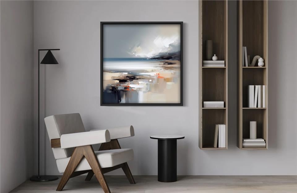 Ahşap Yağlı Boya Dokulu Tablo Island 424