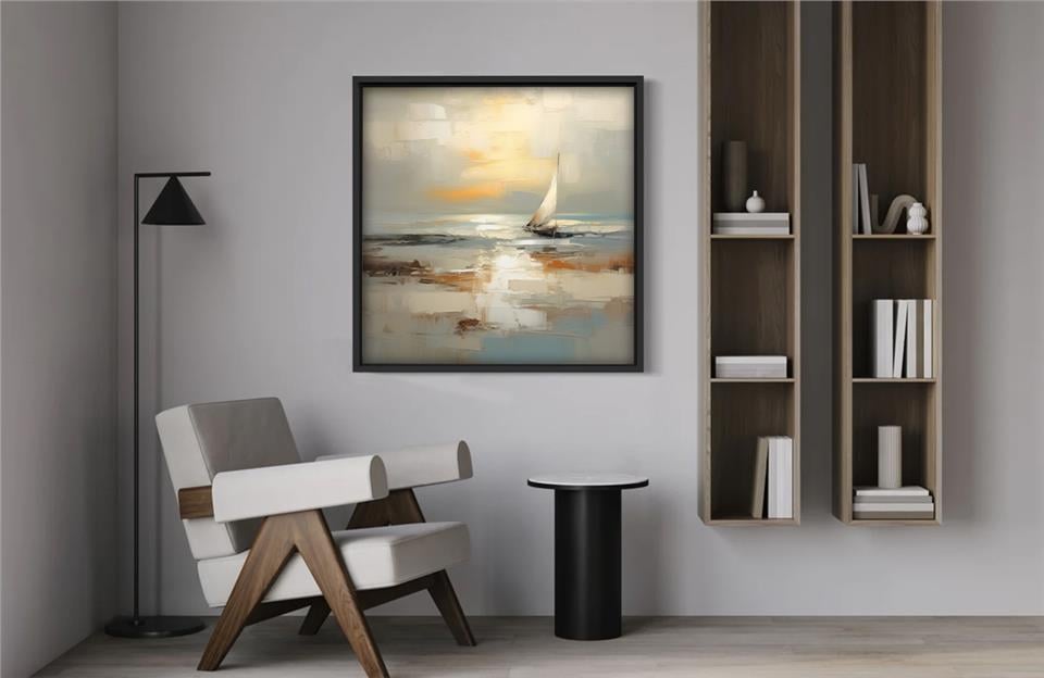 Ahşap Yağlı Boya Dokulu Tablo Island 426