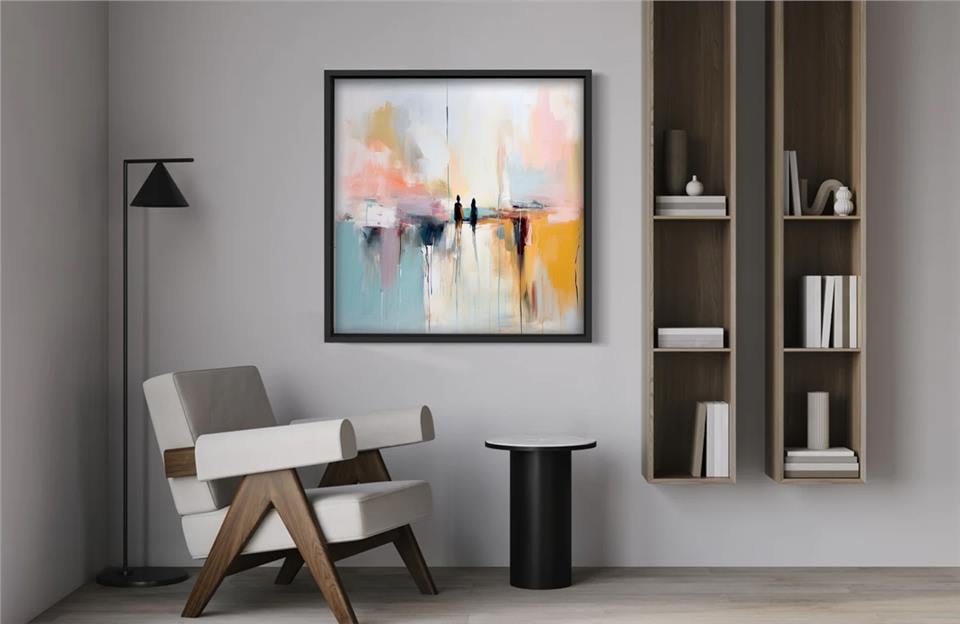 Ahşap Yağlı Boya Dokulu Tablo Love 416