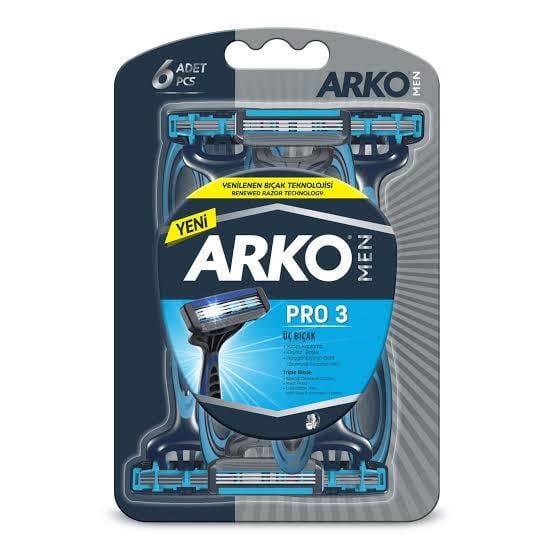 ARKOARKO MEN TIRAŞ BIÇAĞI SYSTEM 3 BLİSTER 6'LI