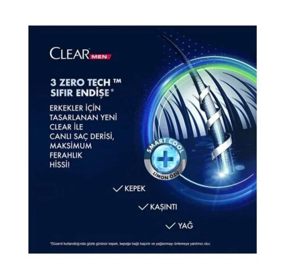CLEAR MEN MAKSİMUM FERAHLIK 350 ML