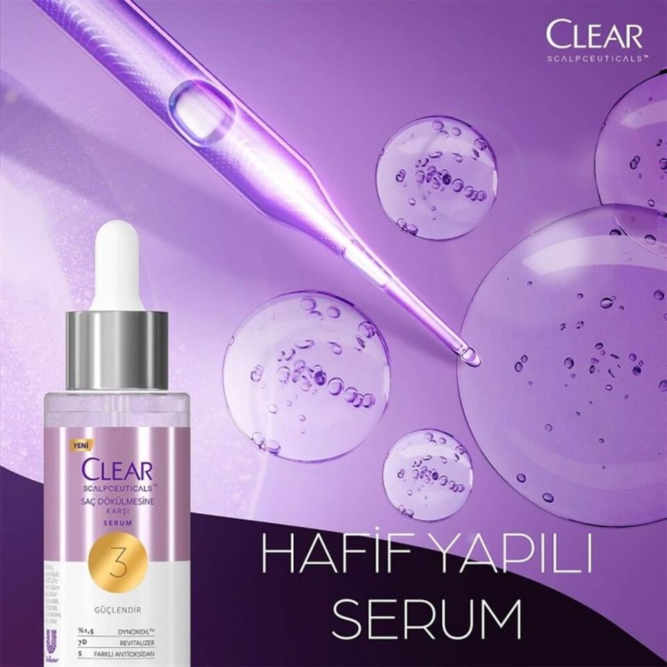 CLEAR SCALPCEUTİCALS SAÇ DÖKÜLMESİNE KARŞI BAKIM SERUMU 45 ML