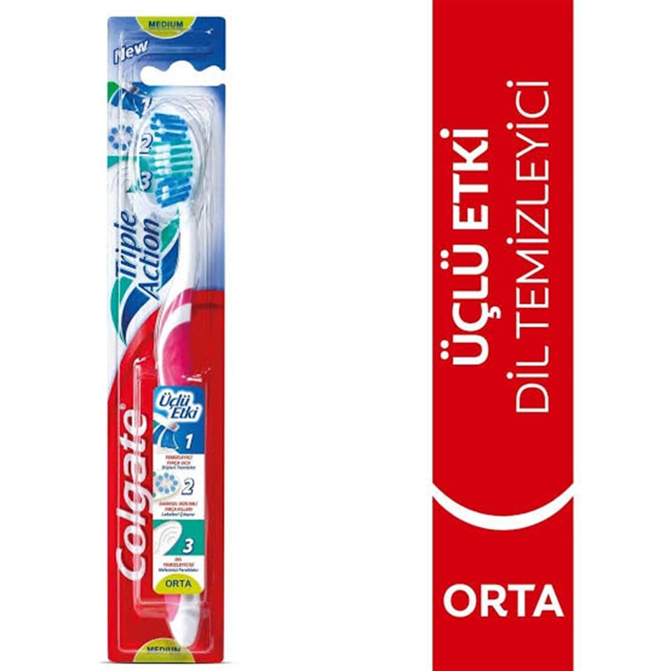 COLGATE ÜÇLÜ ETKİLİ ORTA DİŞ FIRÇASI