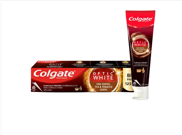 COLGATECOLGATE OPTİC WHİTE SİGARA, KAHVE VE TÜTÜN KULLANICILARI İÇİN DİŞ MACUNU 125 ML