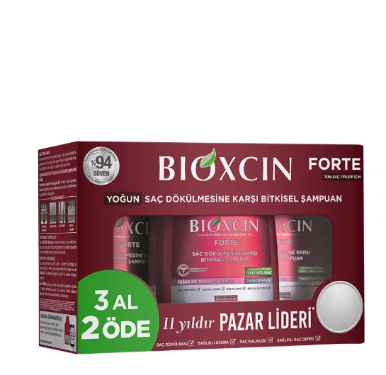 DefaultBİOXCİN FORTE SAÇ DÖKÜLMESİNE KARŞI BAKIM ŞAMPUANI 300 ML (3 AL 2 ÖDE)