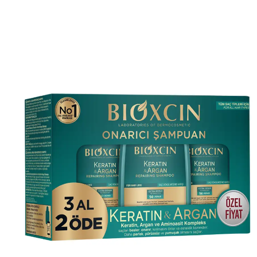 DefaultBİOXCİN KERATİN & ARGAN ONARICI ŞAMPUAN 300 ML 3 AL 2 ÖDE