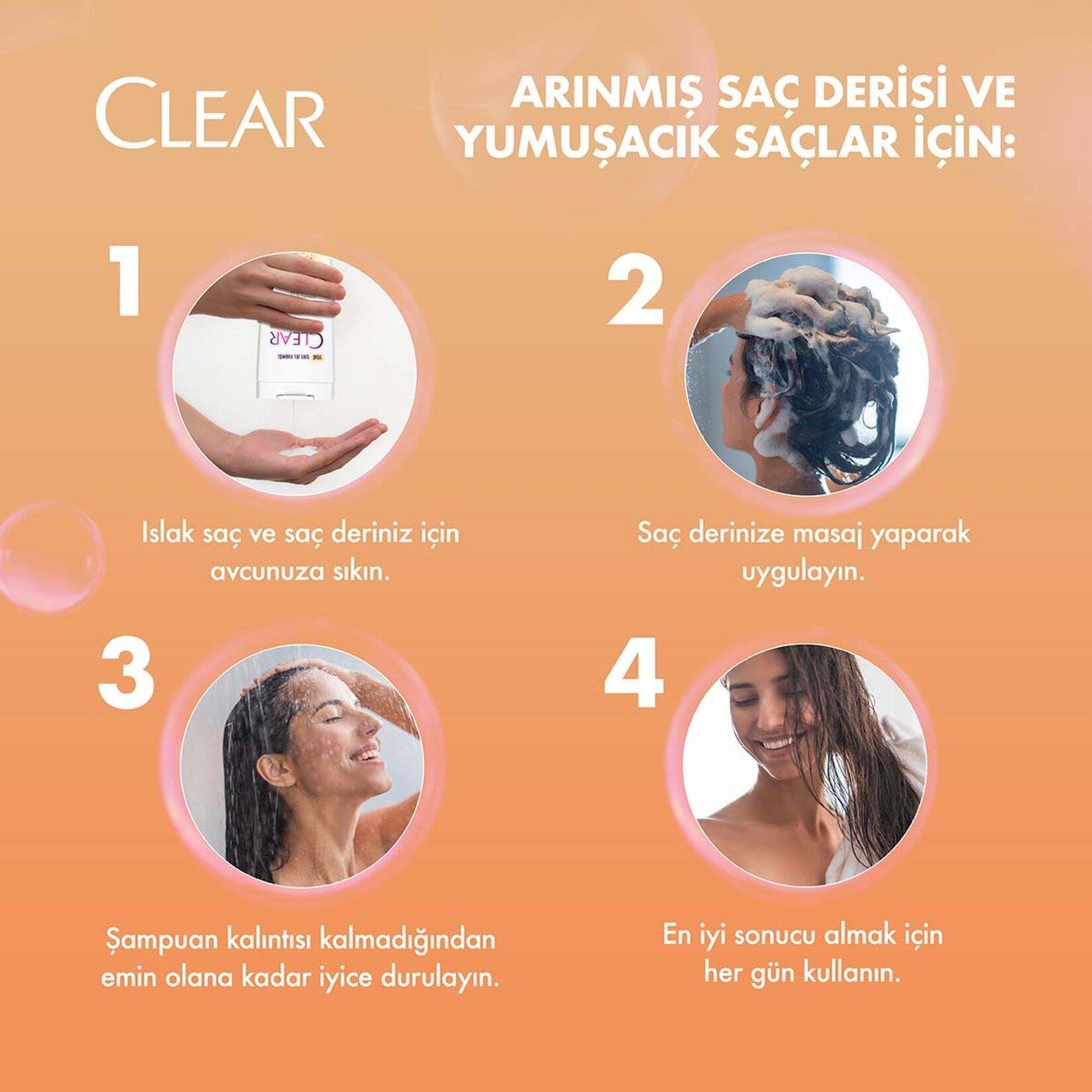 DefaultCLEAR WOMEN KİL TERAPİSİ ARINMIŞ VE YUMUŞAK SAÇLAR ŞAMPUAN 350 ML