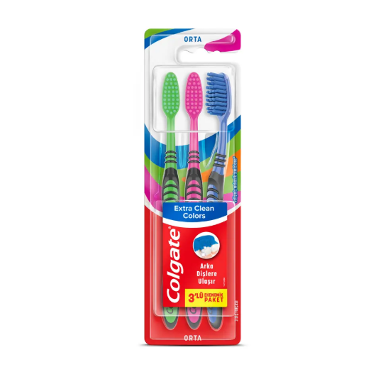 Diş FırçalarıCOLGATECOLGATE EXTRA CLEAN COLORS 2+1