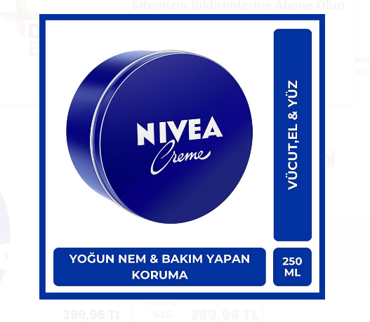 El ve Vücut BakımıNİVEANİVEA CREME GENEL BAKIM KREMİ 250 ML