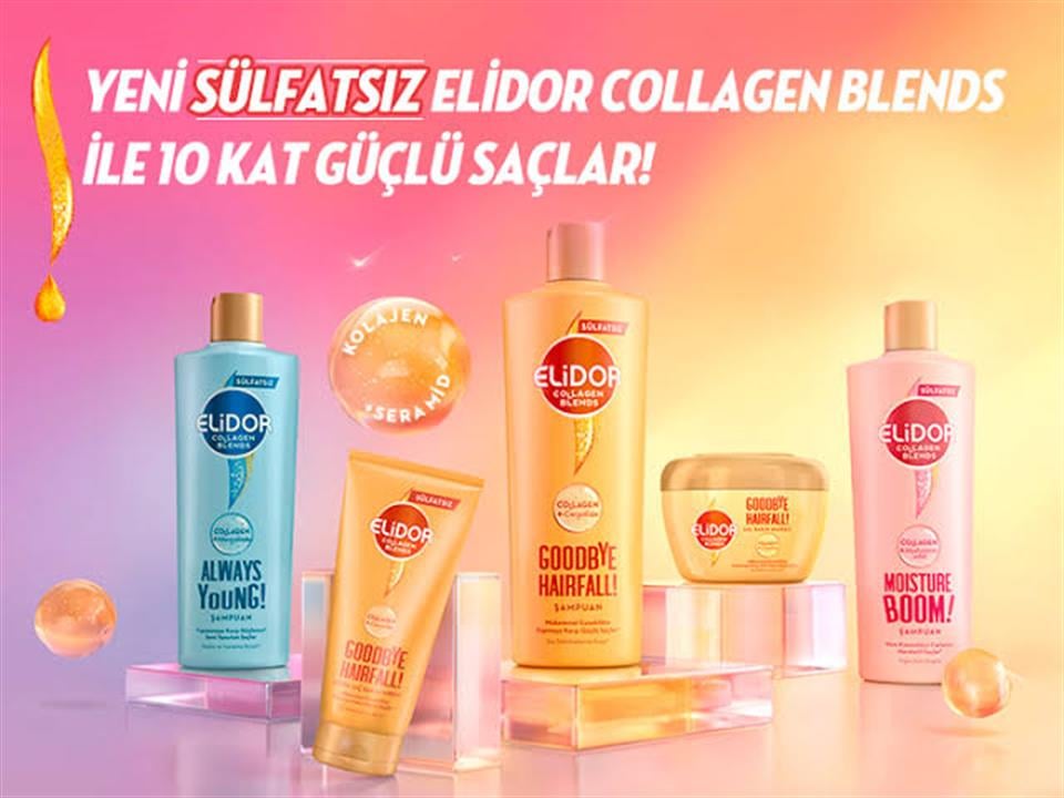 ELİDOR COLLAGEN BLENDS SÜLFATSIZ SAÇ BAKIM ŞAMPUANI ALWAYS YOUNG ONARICI VEYIPRANMA KARŞITI 350 ML