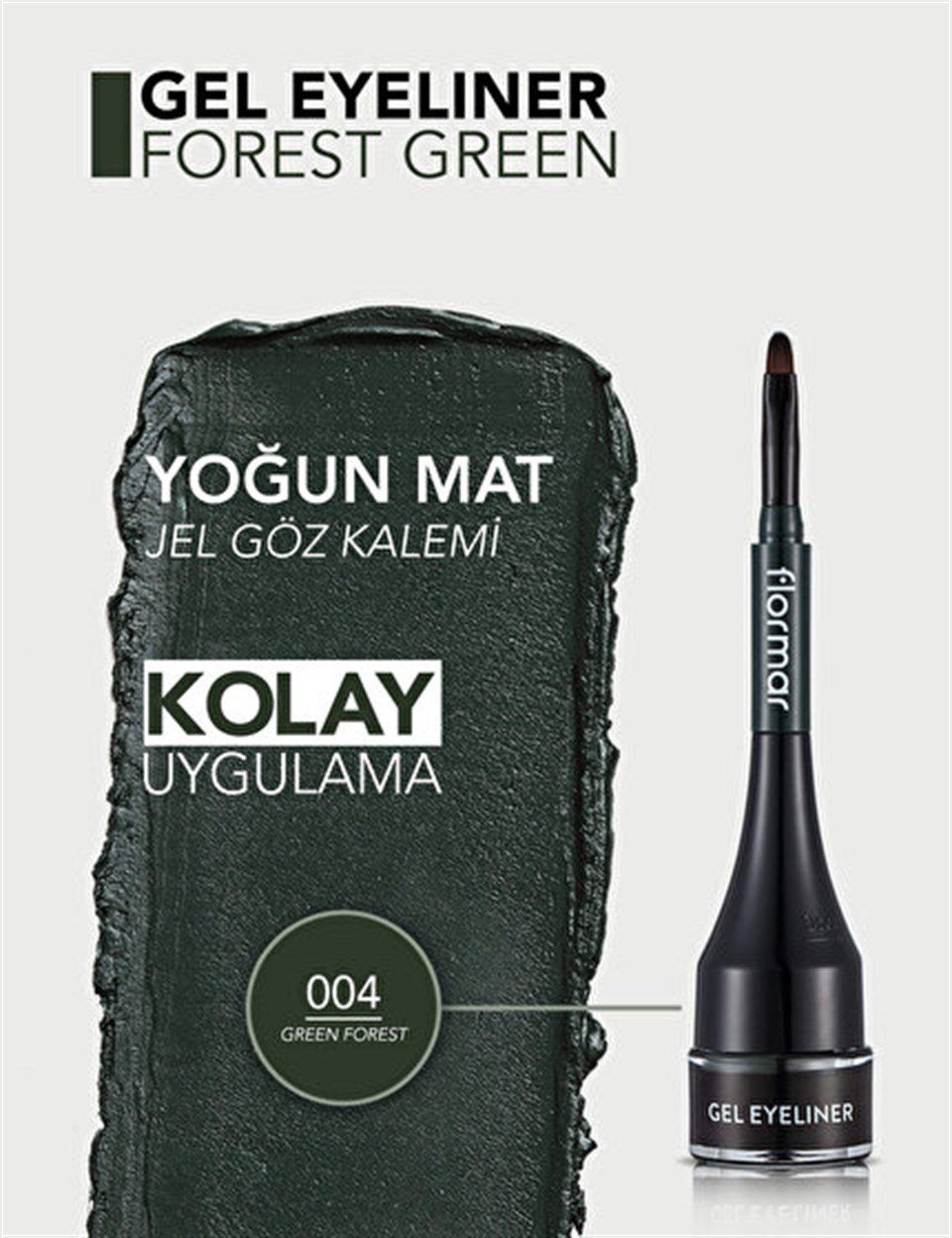 FLORMAR GEL EYELİNER FOREST GREEN ORMAN YEŞİLİ NO:04