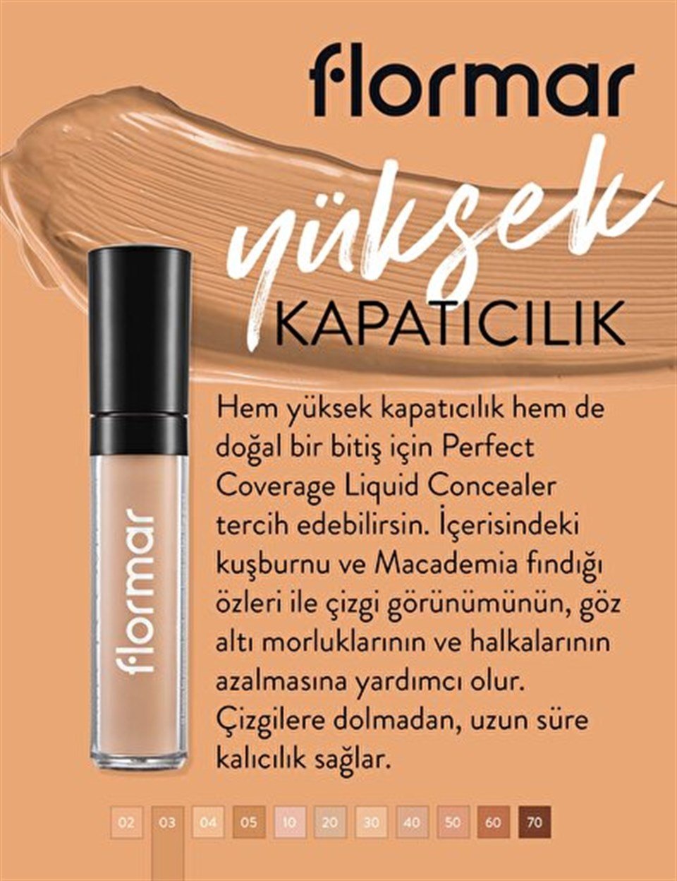FLORMAR PERFECT COVERAGE LİKİT KAPATICI 03