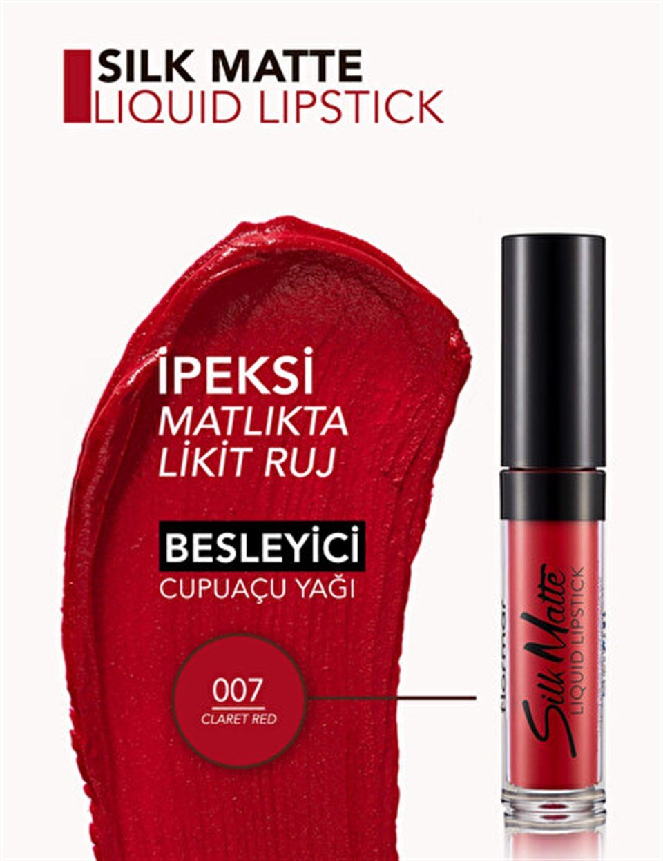 FLORMAR SİLK MATTE LİQUİD LİPSTİCK LİKİT RUJ 007