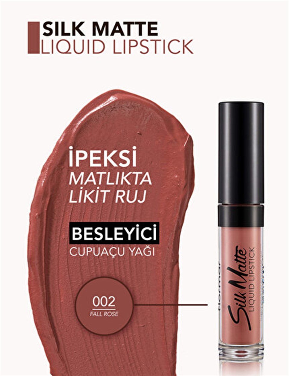 FLORMAR SİLK MATTE LİQUİD LİPSTİCK LİKİT RUJ 002