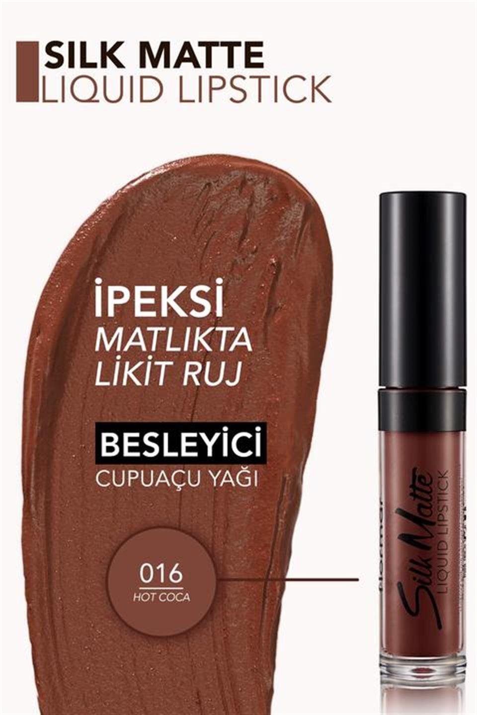FLORMAR SİLK MATTE LİQUİD LİPSTİCK LİKİT RUJ 016
