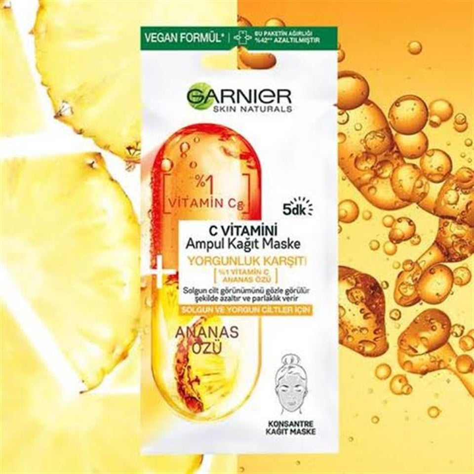 GARNİER C VİTAMİNİ AMPUL KAĞIT MASKE