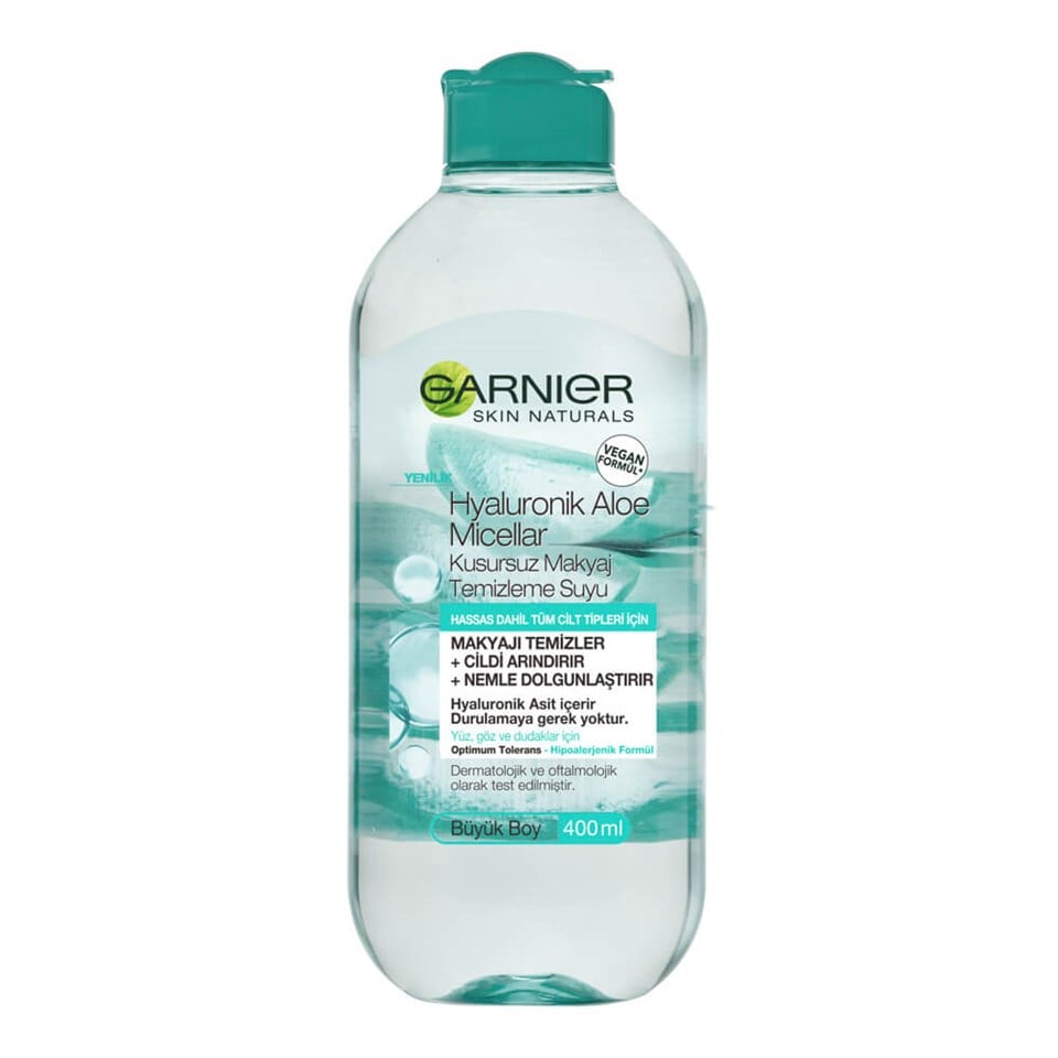 GARNİER MİCELLAR MAKYAJ TEMİZLEME SUYU HYALURONİK ALOE 400 ML