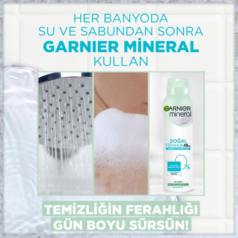 GARNİER MİNERAL DEODORANT DOĞAL FERAHLIK 150ML