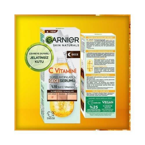 GARNİERGARNİER C VİTAMİNİ SÜPER AYDINLATICI GECE SERUMU 30 ML