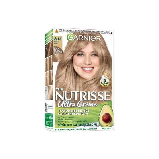 GARNİERGARNİER NUTRİSSE ULTRA CREME 8.13 KÜLLÜ SARI ASÇ BOYASI