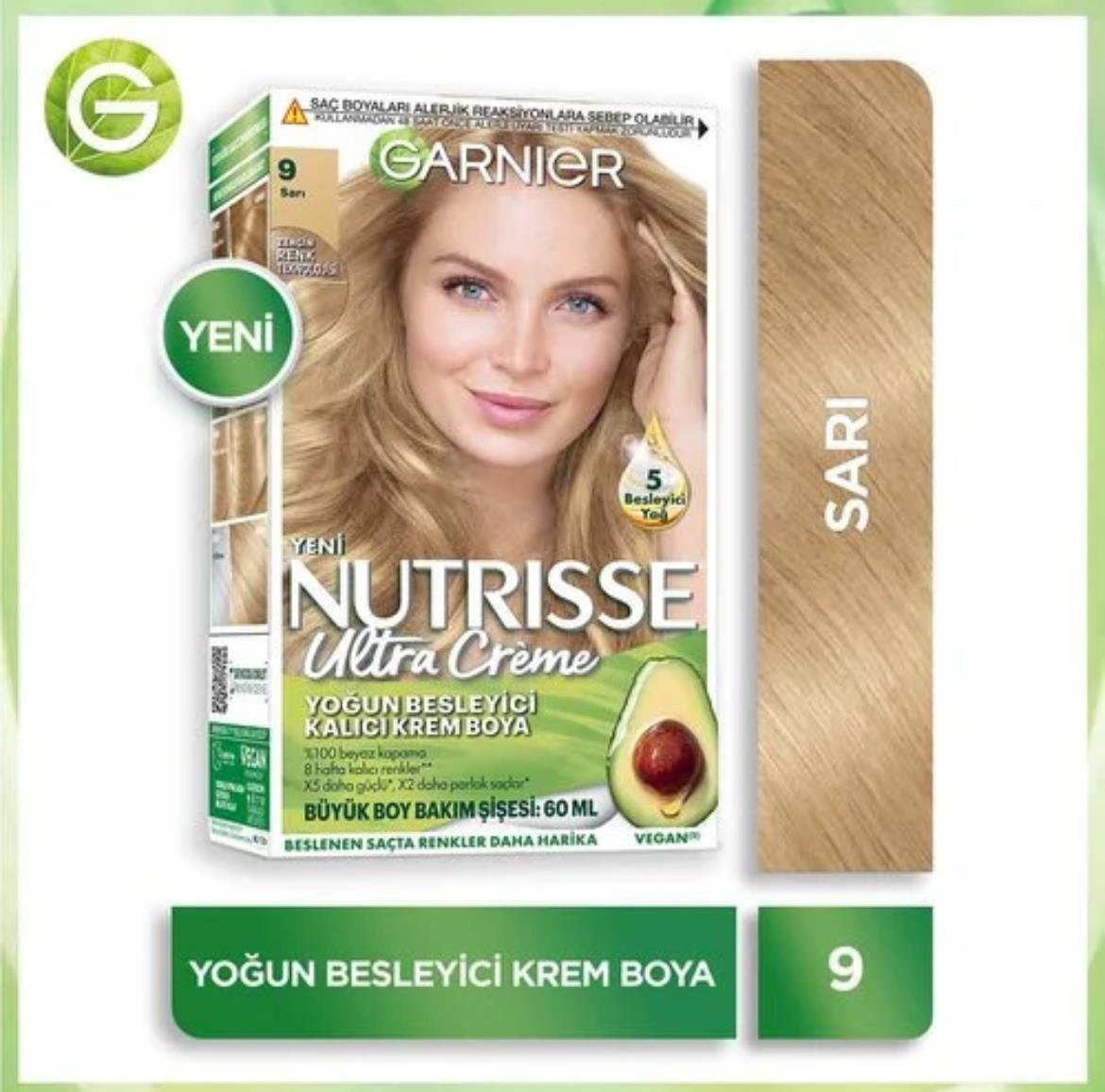 GARNİERGARNİER NUTRİSSE ULTRA CREME 9 SARI SAÇ BOYASI