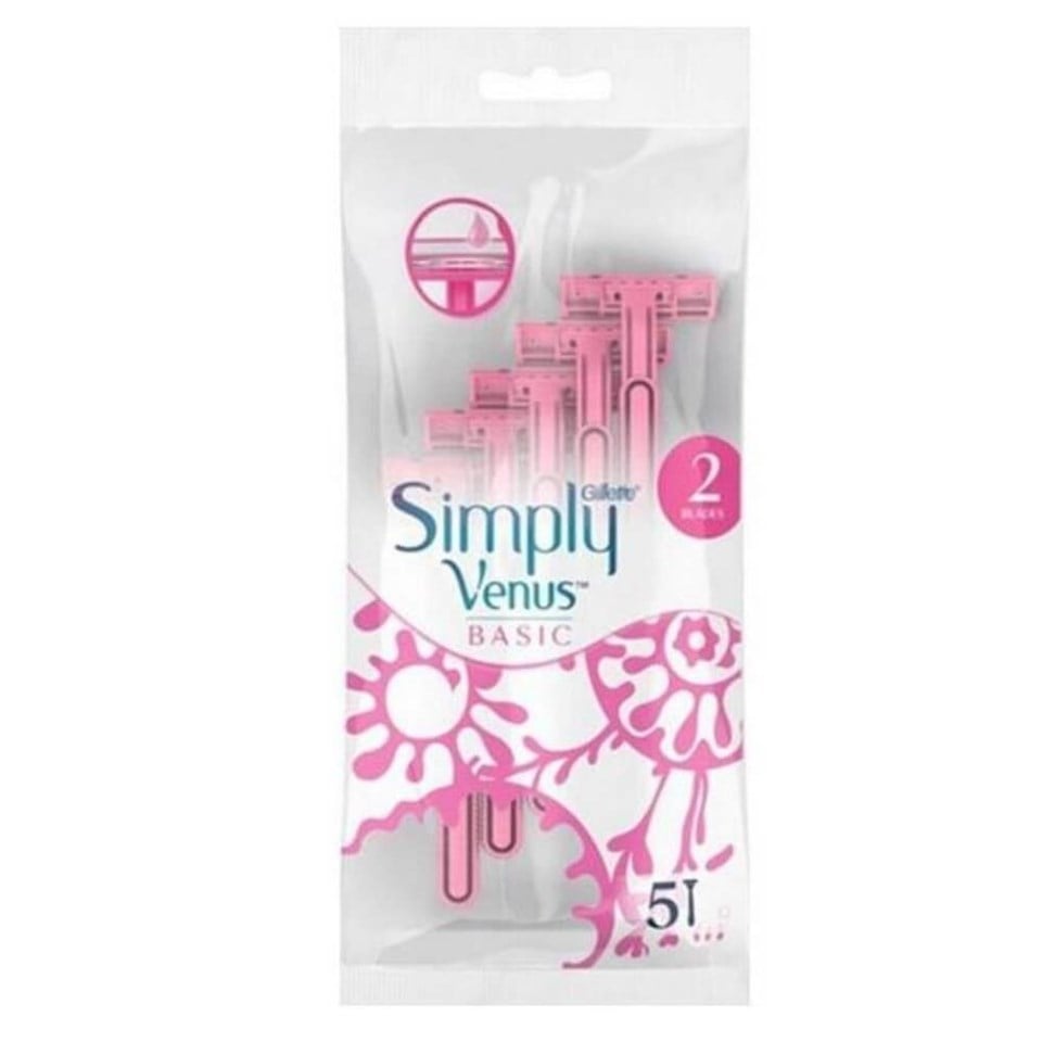 GİLLETTE SİMPLY VENUS 2 BASİC KADIN 5li TIRAŞ BIÇAĞI 