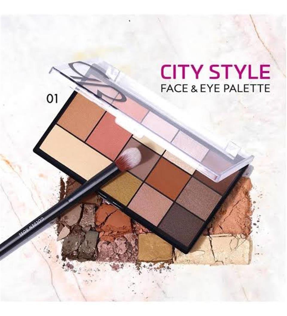 GOLDEN ROSE CİTY STYLE FACE & EYE PALETTE NO:01- WARM NUDE