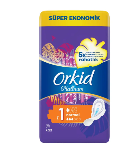 Kadın Bakım ÜrünleriORKİDORKİD PLATİNUM NORMAL (BOY 1) HİJYENİK PED 24 ADET