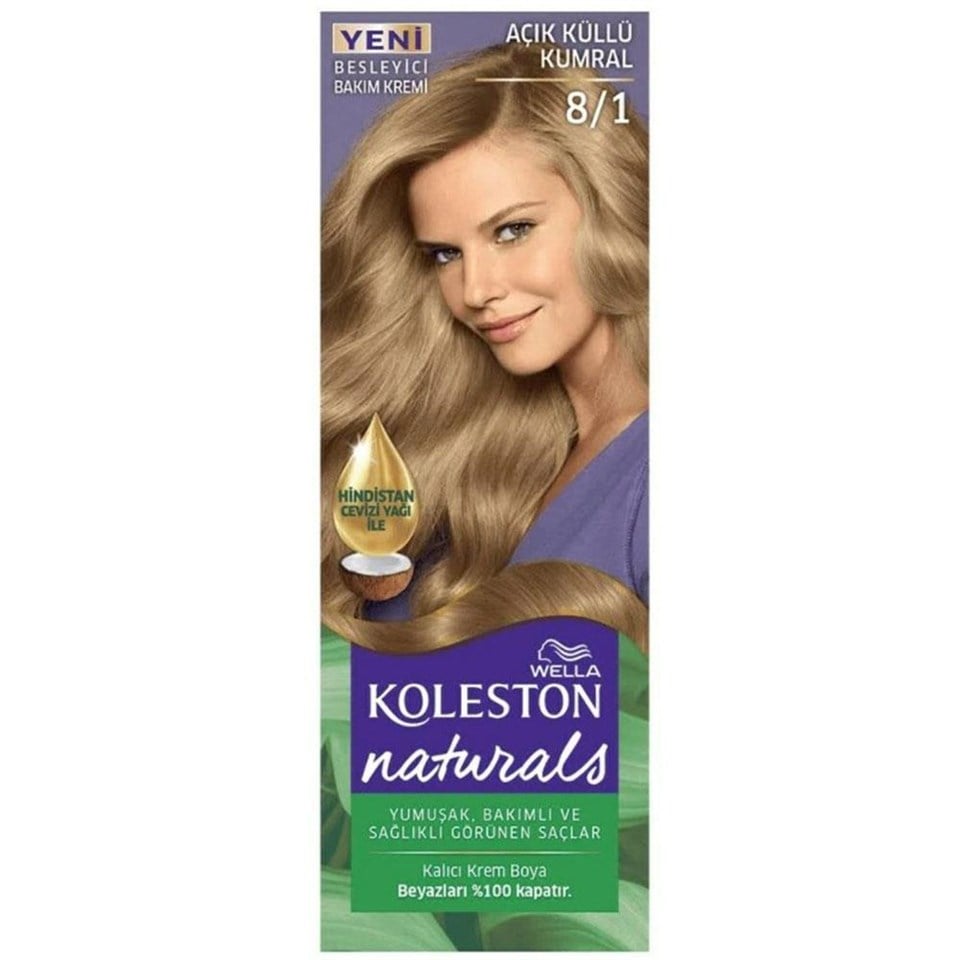 KOLESTON NATURALS SAÇ BOYASI AÇIK KÜLÜ KUMRAL 8,1